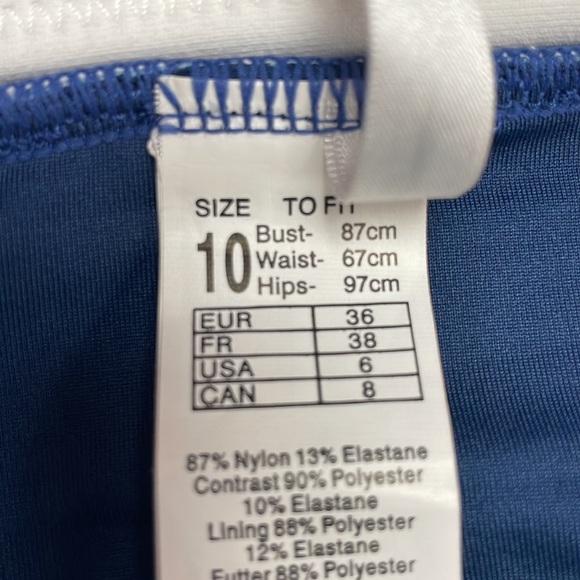 Seafolly Australia Block Party Brazilian Swim Bikini Bottoms Chambray Denim Sz.6 - Picture 10 of 10